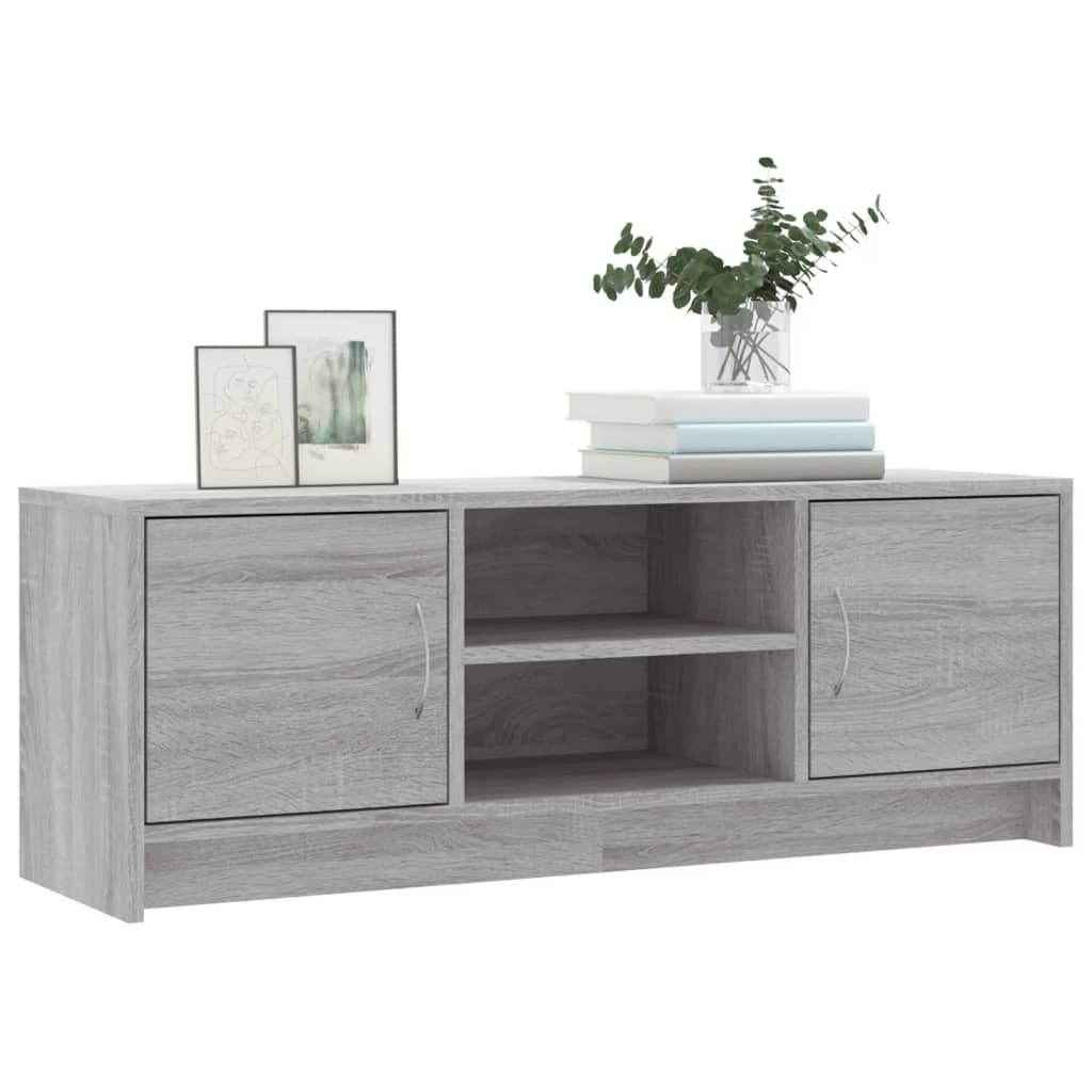 tv-bord 102x30x37,5 cm konstrueret træ grå sonoma-eg
