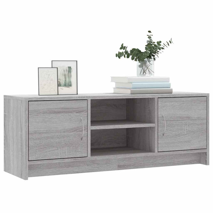 tv-bord 102x30x37,5 cm konstrueret træ grå sonoma-eg