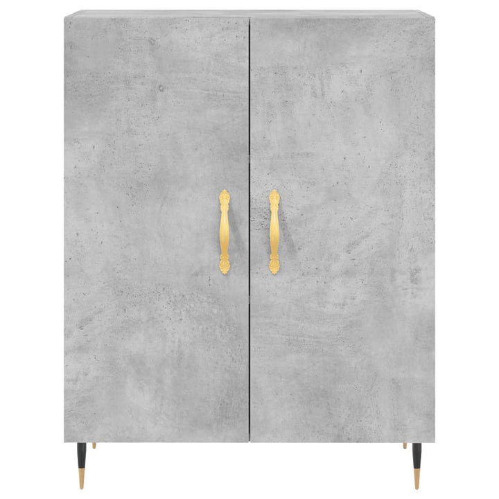 højskab 69,5x34x180 cm konstrueret træ betongrå
