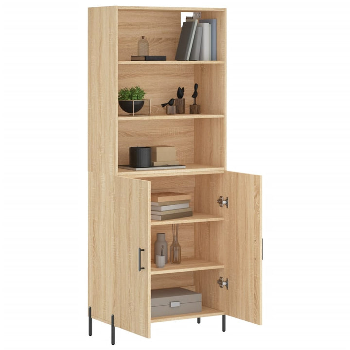 højskab 69,5x34x180 cm konstrueret træ sonoma-eg