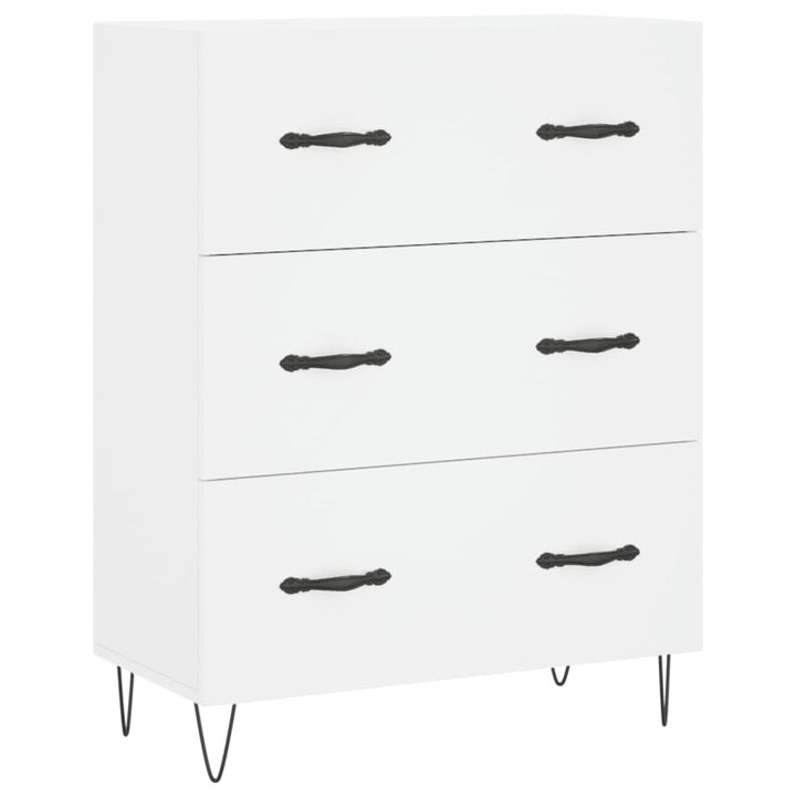 højskab 69,5x34x180 cm konstrueret træ hvid