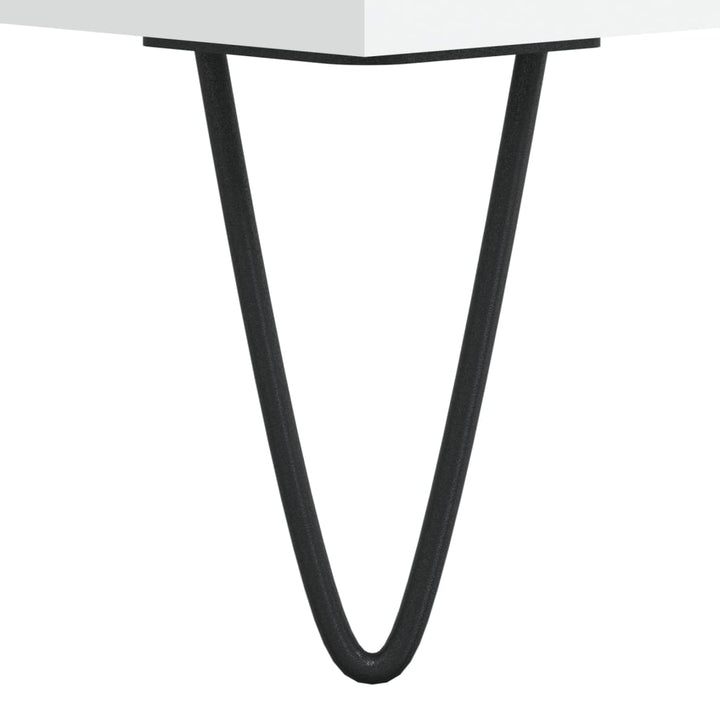 højskab 69,5x34x180 cm konstrueret træ hvid