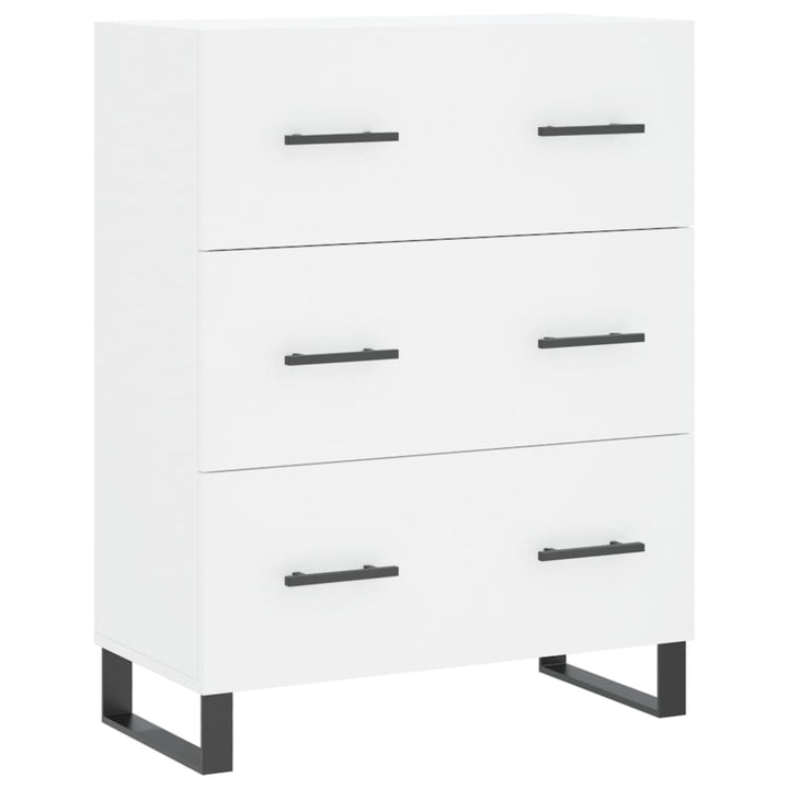 højskab 69,5x34x180 cm konstrueret træ hvid