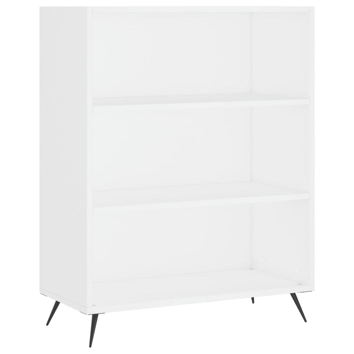 reol 69,5x32,5x180 cm konstrueret træ hvid