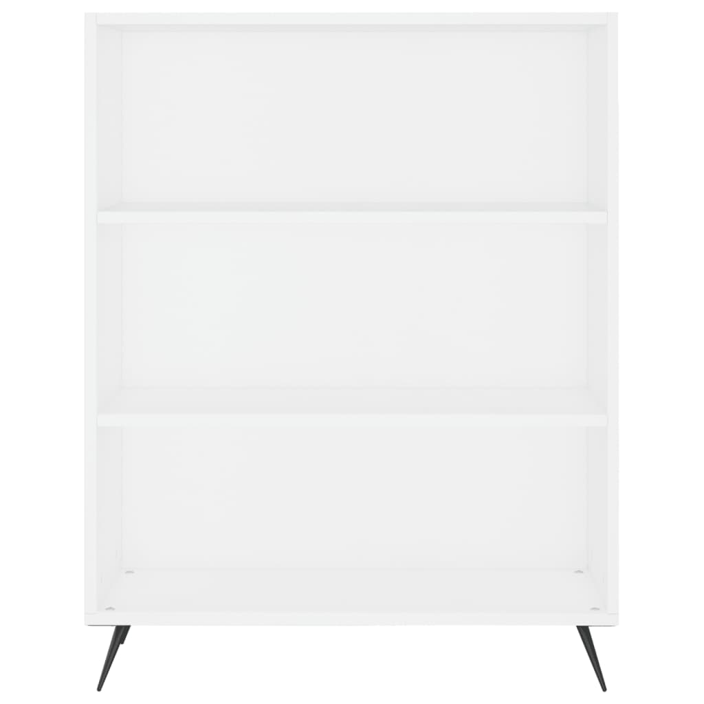 reol 69,5x32,5x180 cm konstrueret træ hvid