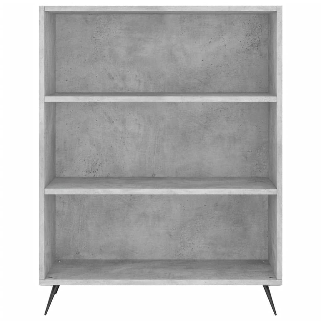 reol 69,5x32,5x180 cm konstrueret træ betongrå