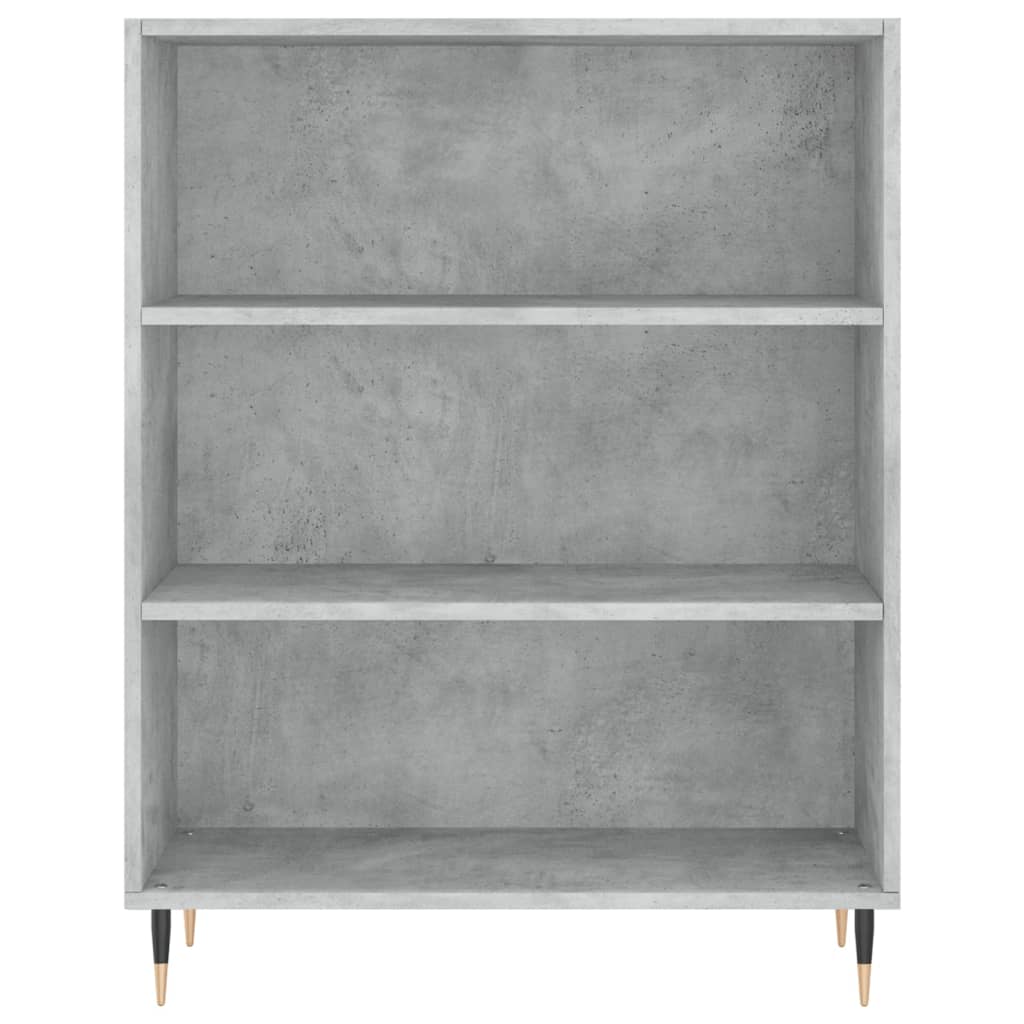 reol 69,5x32,5x180 cm konstrueret træ betongrå