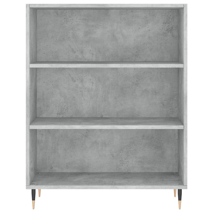 reol 69,5x32,5x180 cm konstrueret træ betongrå