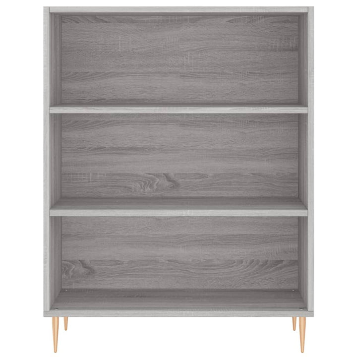 reol 69,5x32,5x180 cm konstrueret træ grå sonoma-eg