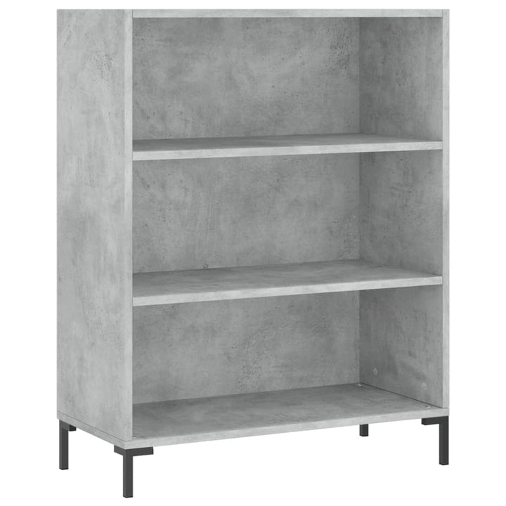 reol 69,5x32,5x180 cm konstrueret træ betongrå