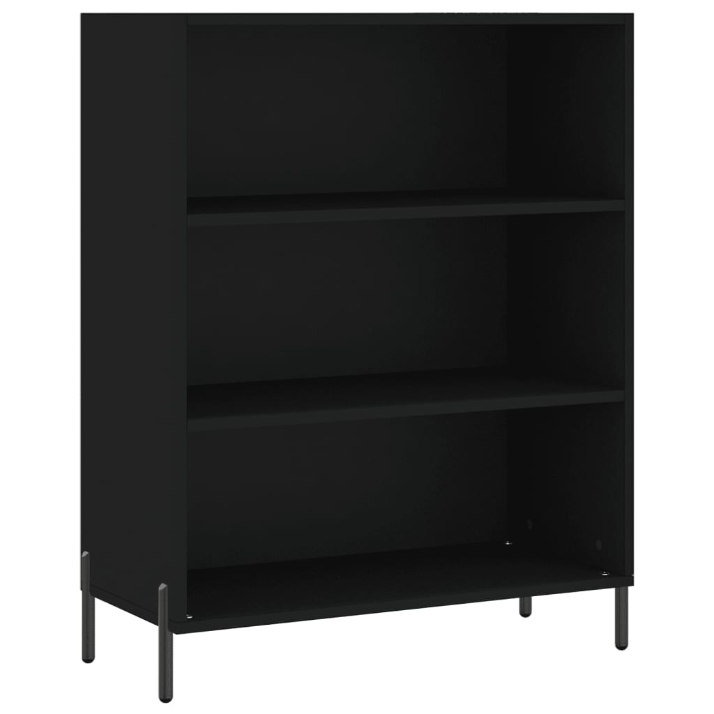 reol 69,5x32,5x180 cm konstrueret træ sort