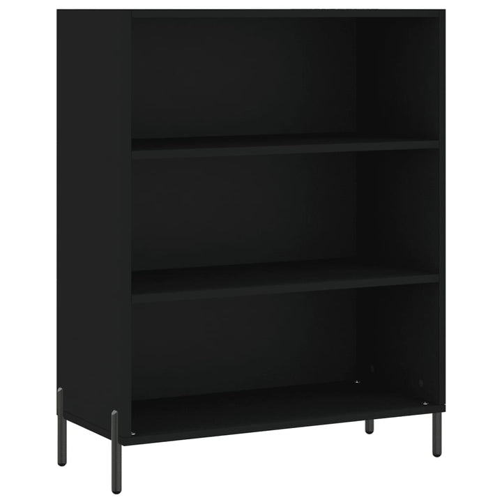reol 69,5x32,5x180 cm konstrueret træ sort