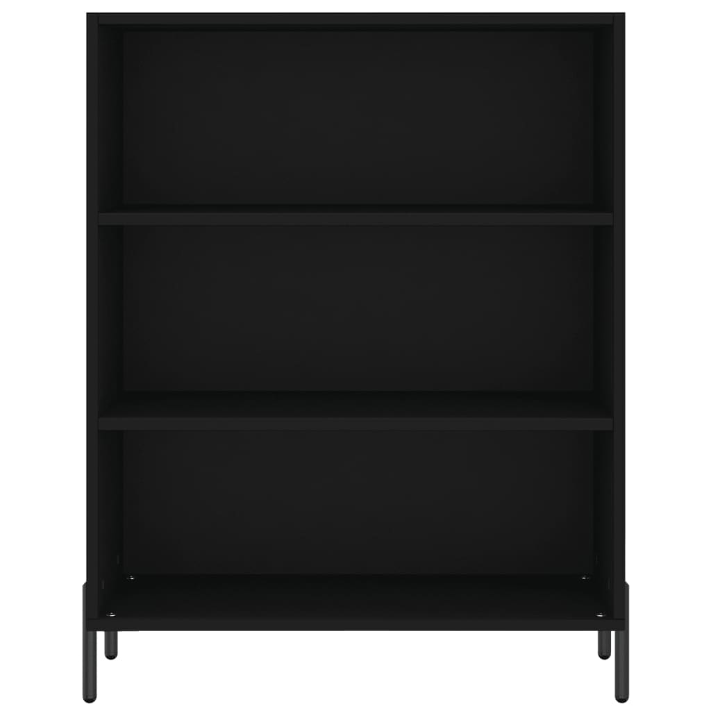 reol 69,5x32,5x180 cm konstrueret træ sort