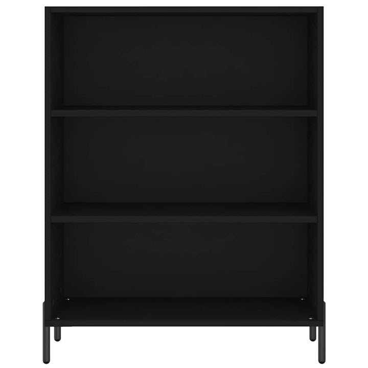 reol 69,5x32,5x180 cm konstrueret træ sort