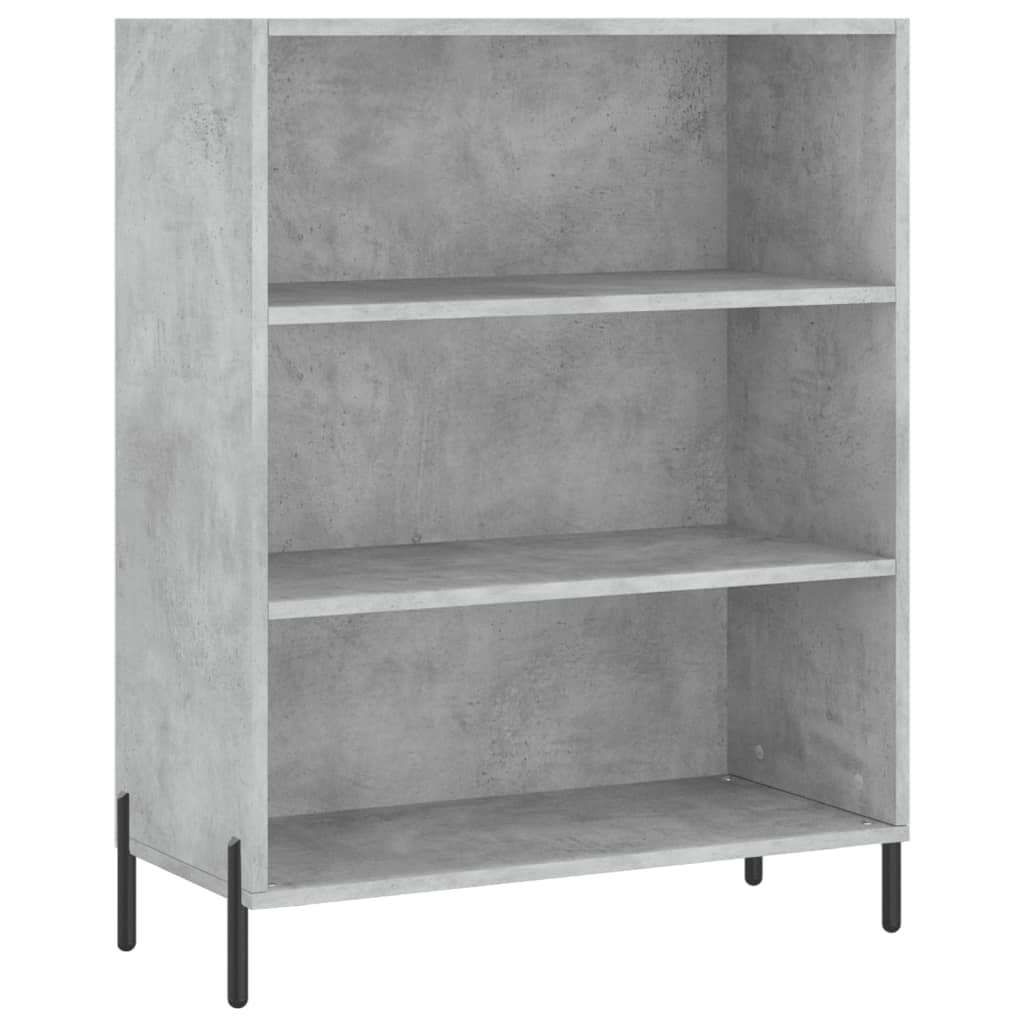 reol 69,5x32,5x180 cm konstrueret træ betongrå