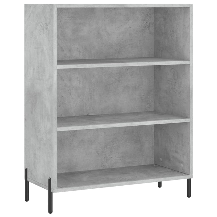 reol 69,5x32,5x180 cm konstrueret træ betongrå