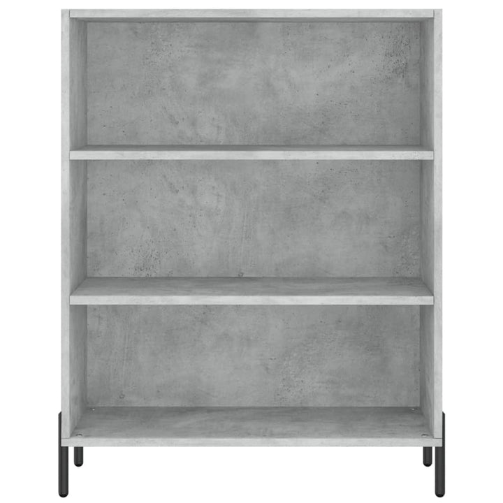 reol 69,5x32,5x180 cm konstrueret træ betongrå