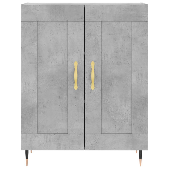 højskab 69,5x34x180 cm konstrueret træ betongrå