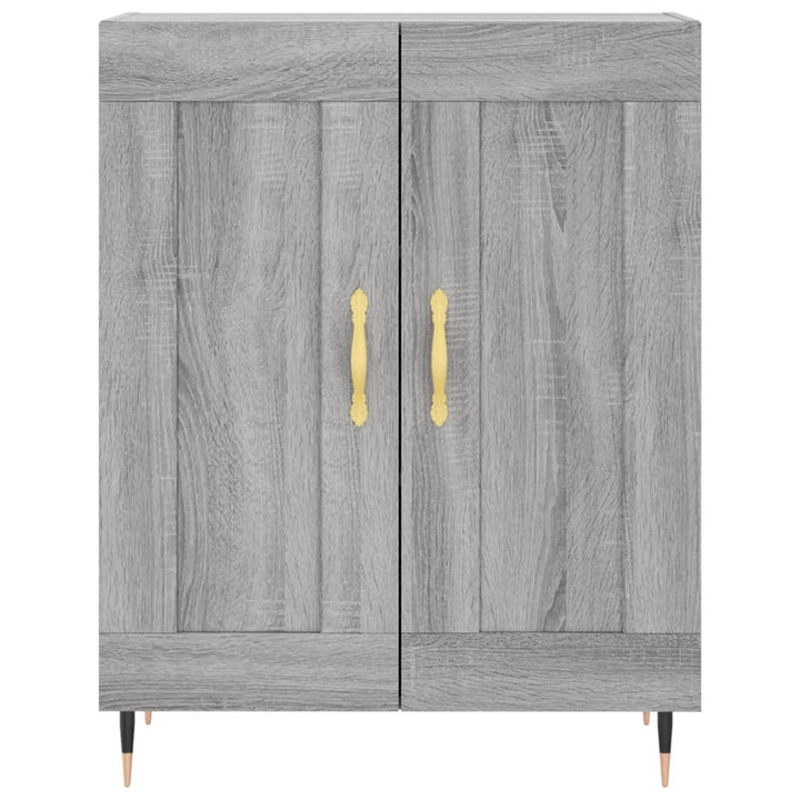 højskab 69,5x34x180 cm konstrueret træ grå sonoma-eg