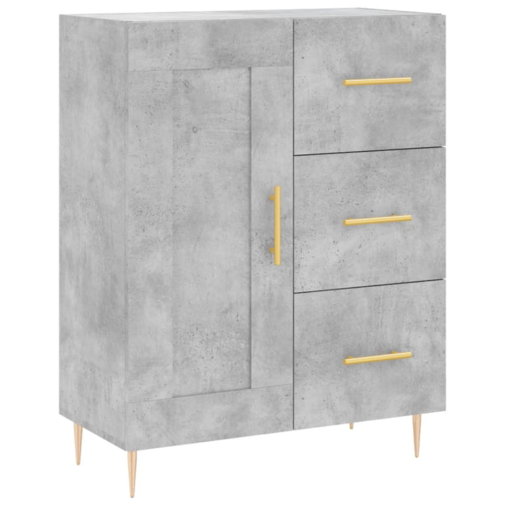 højskab 69,5x34x180 cm konstrueret træ betongrå