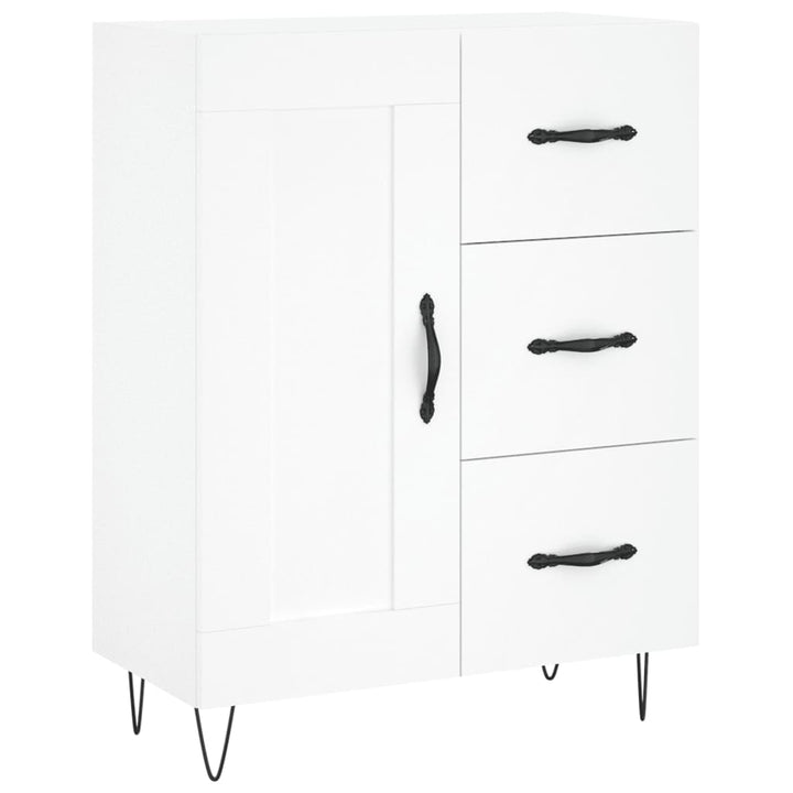 højskab 69,5x34x180 cm konstrueret træ hvid