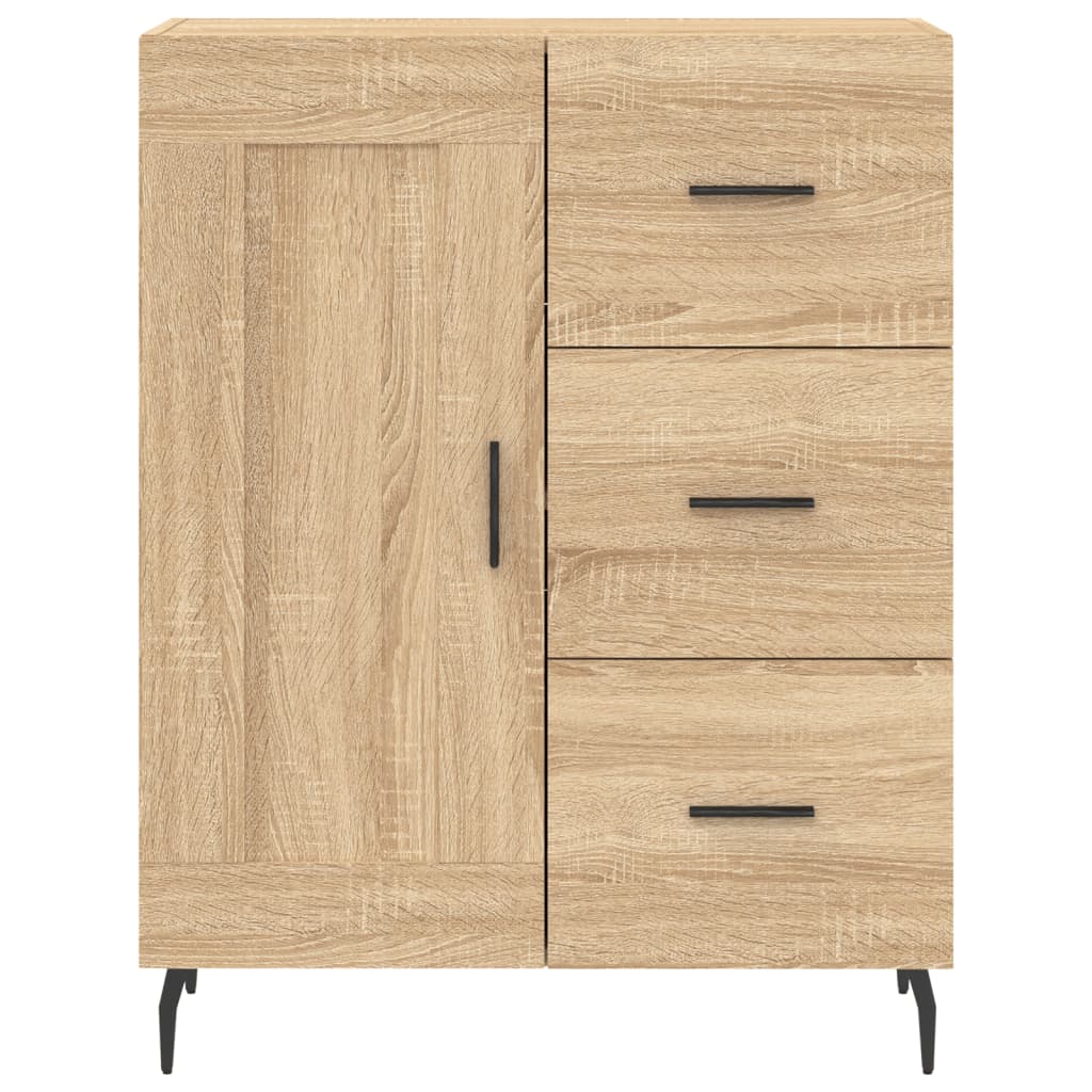 højskab 69,5x34x180 cm konstrueret træ sonoma-eg