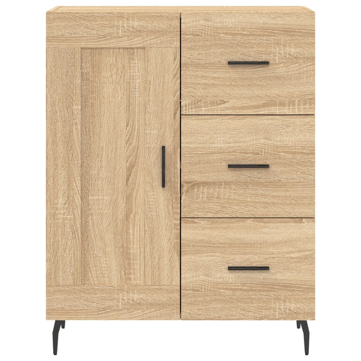 højskab 69,5x34x180 cm konstrueret træ sonoma-eg