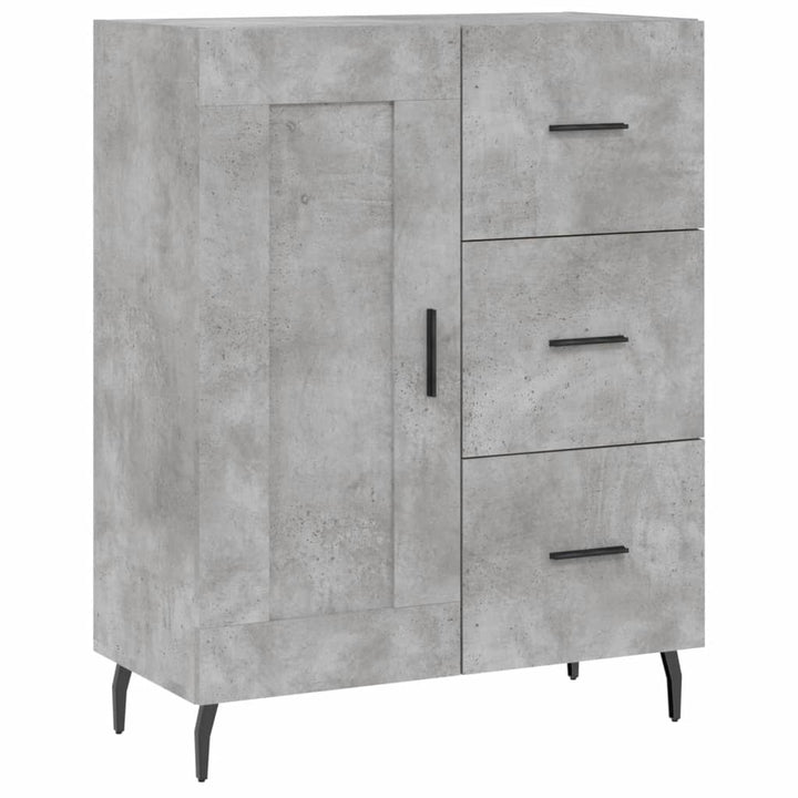 højskab 69,5x34x180 cm konstrueret træ betongrå