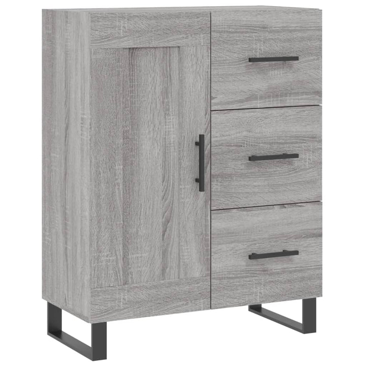 højskab 69,5x34x180 cm konstrueret træ grå sonoma-eg