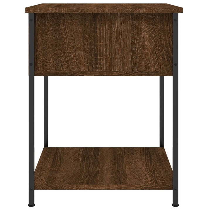 sengeborde 2 stk. 44x45x58 cm røget egetræsfarve