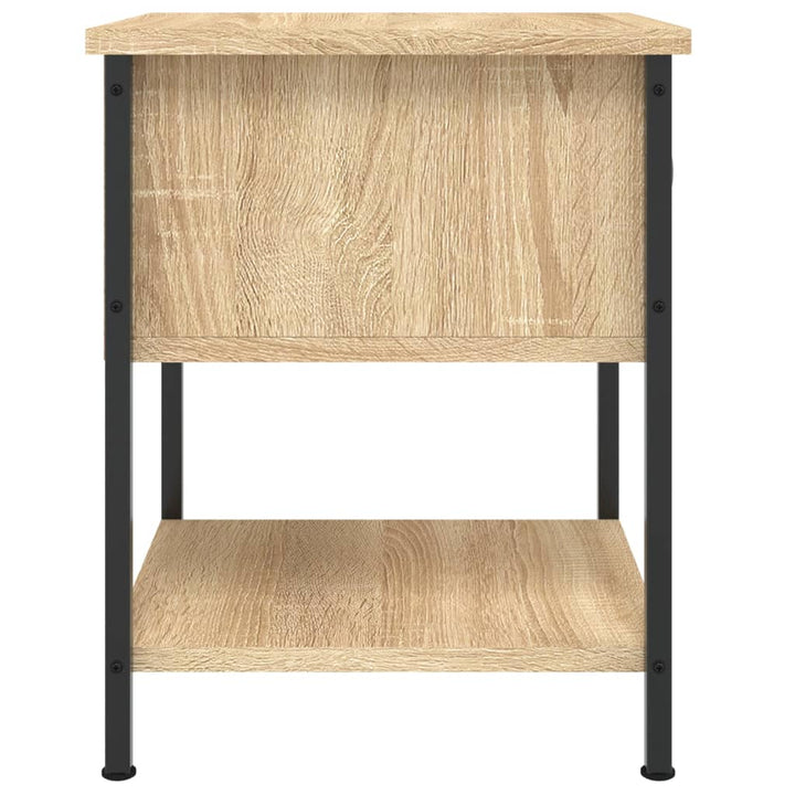 sengebord 34x35,5x45 cm konstrueret træ sonoma-eg