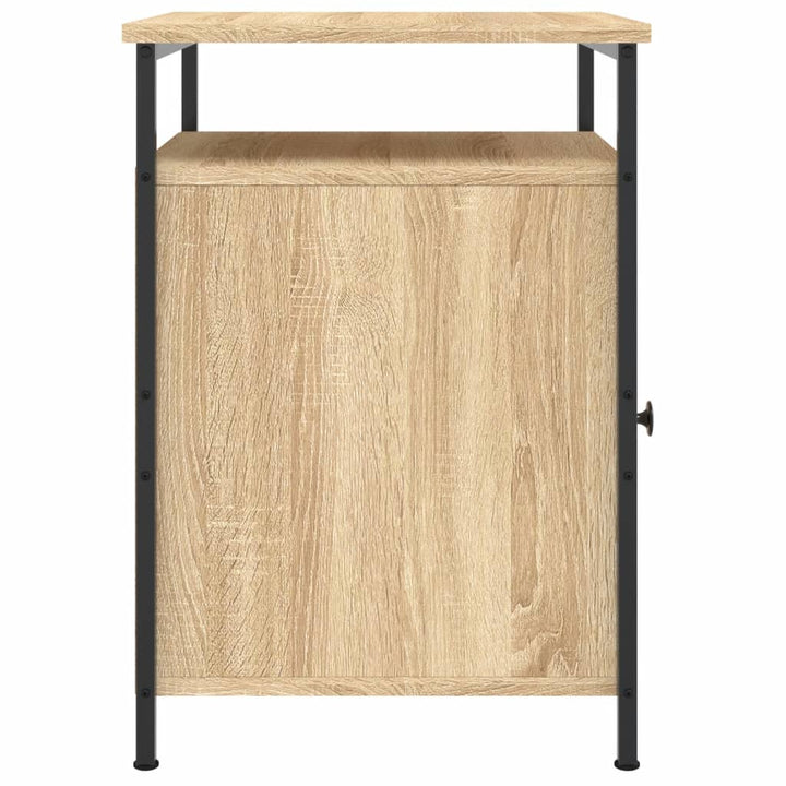 sengeborde 2 stk. 40x42x60 cm konstrueret træ sonoma-eg