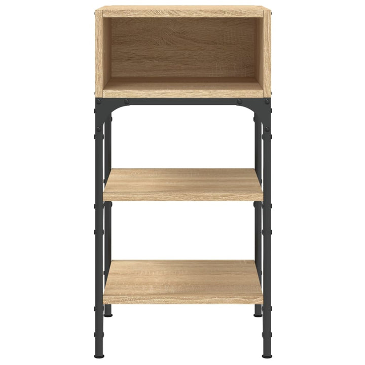 sengeborde 2 stk. 35x34,5x70 cm konstrueret træ sonoma-eg