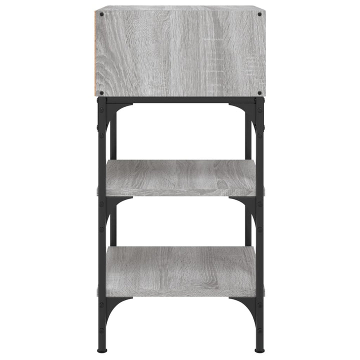 sengebord 2 stk. 35x34,5x70 cm konstrueret træ grå sonoma-eg