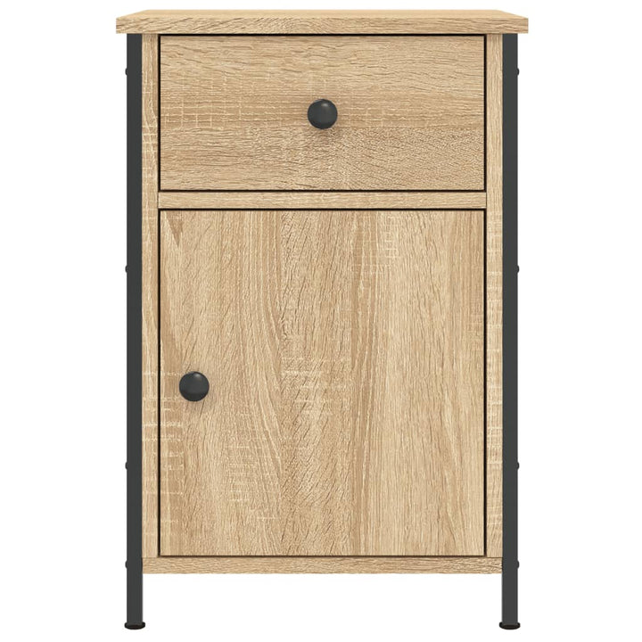 sengeborde 2 stk. 40x42x60 cm konstrueret træ sonoma-eg