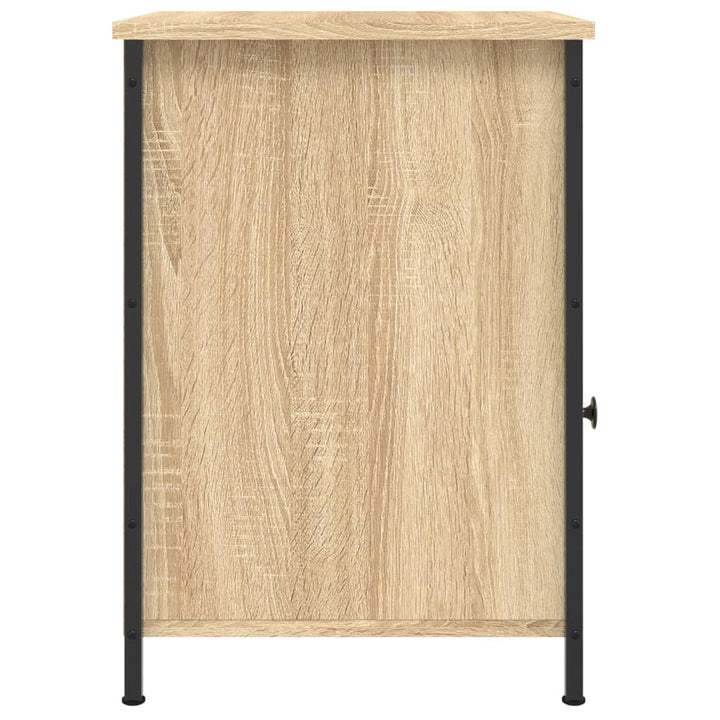 sengeborde 2 stk. 40x42x60 cm konstrueret træ sonoma-eg