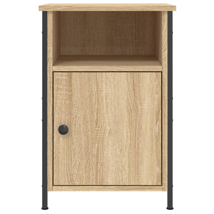 sengeborde 2 stk. 40x42x60 cm konstrueret træ sonoma-eg
