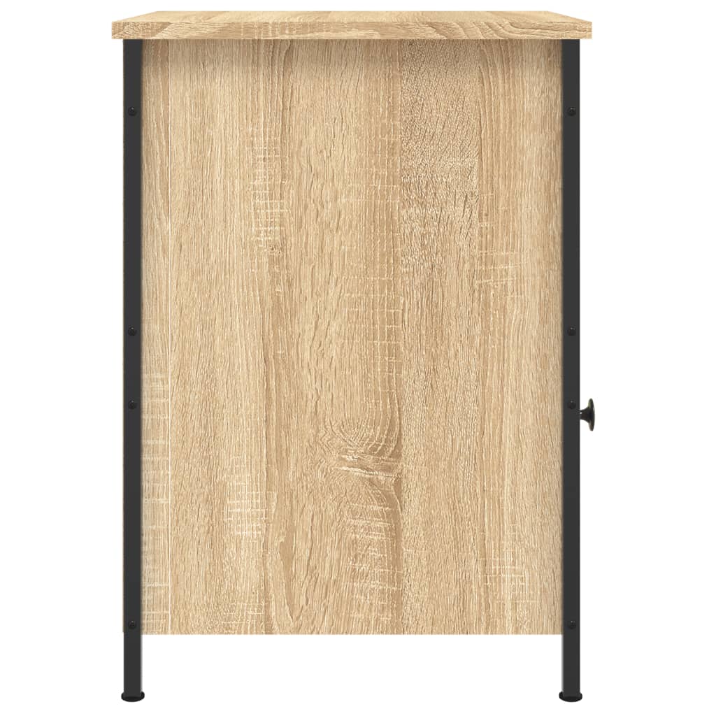sengeborde 2 stk. 40x42x60 cm konstrueret træ sonoma-eg