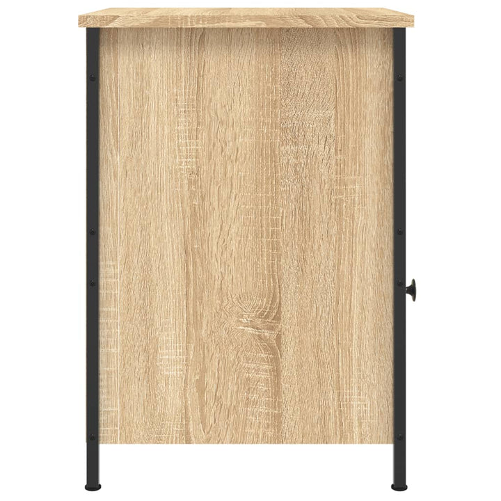 sengeborde 2 stk. 40x42x60 cm konstrueret træ sonoma-eg