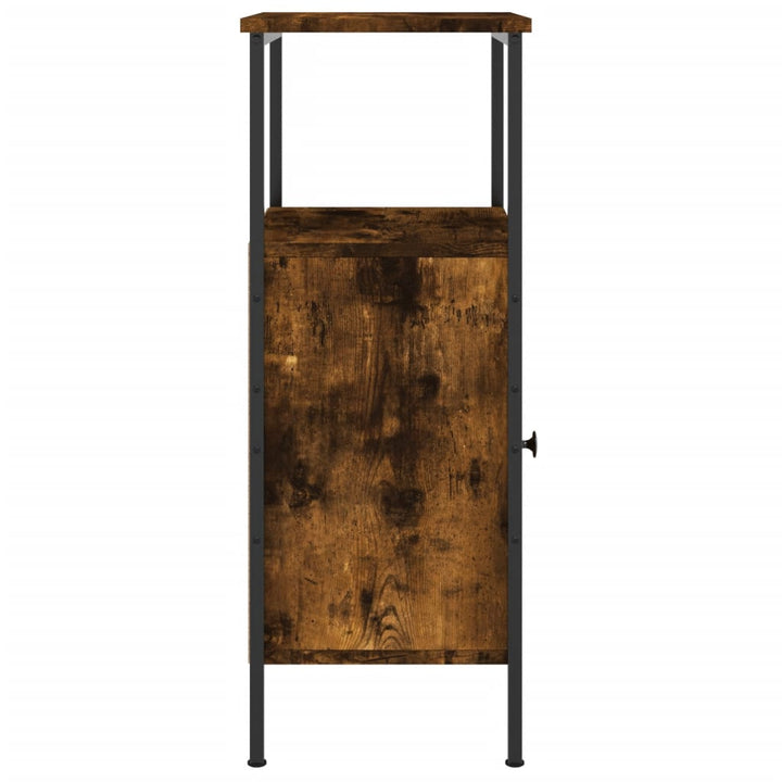 sengebord 41x31x80 cm konstrueret træ røget egetræsfarve