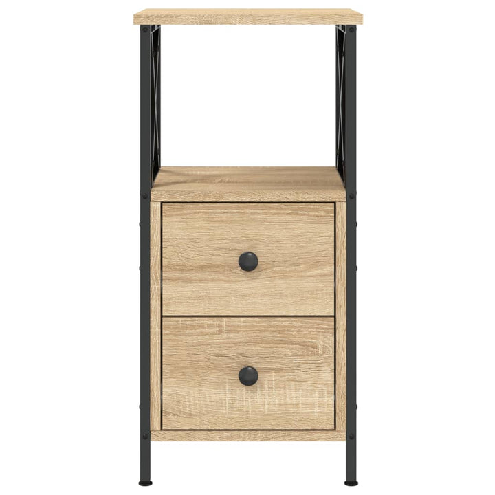 sengebord 34x35,5x70 cm konstrueret træ sonoma-eg