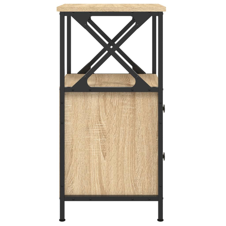 sengebord 34x35,5x70 cm konstrueret træ sonoma-eg