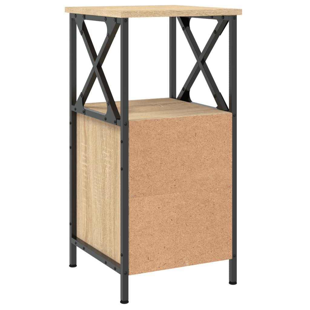 sengebord 34x35,5x70 cm konstrueret træ sonoma-eg