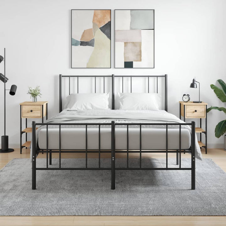 sengeborde 2 stk. 34x36x70 cm konstrueret træ sonoma-eg
