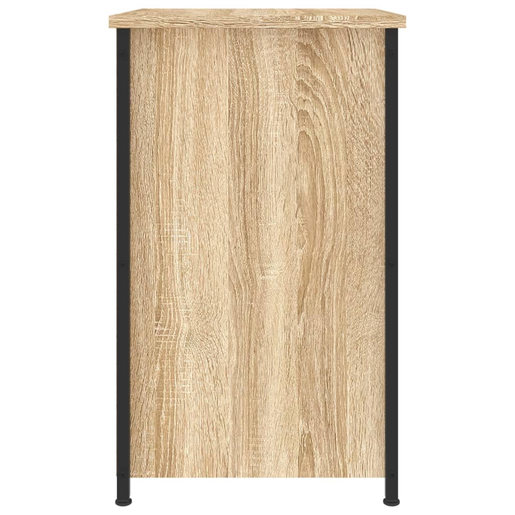 sengeborde 2 stk. 40x36x60 cm konstrueret træ sonoma-eg