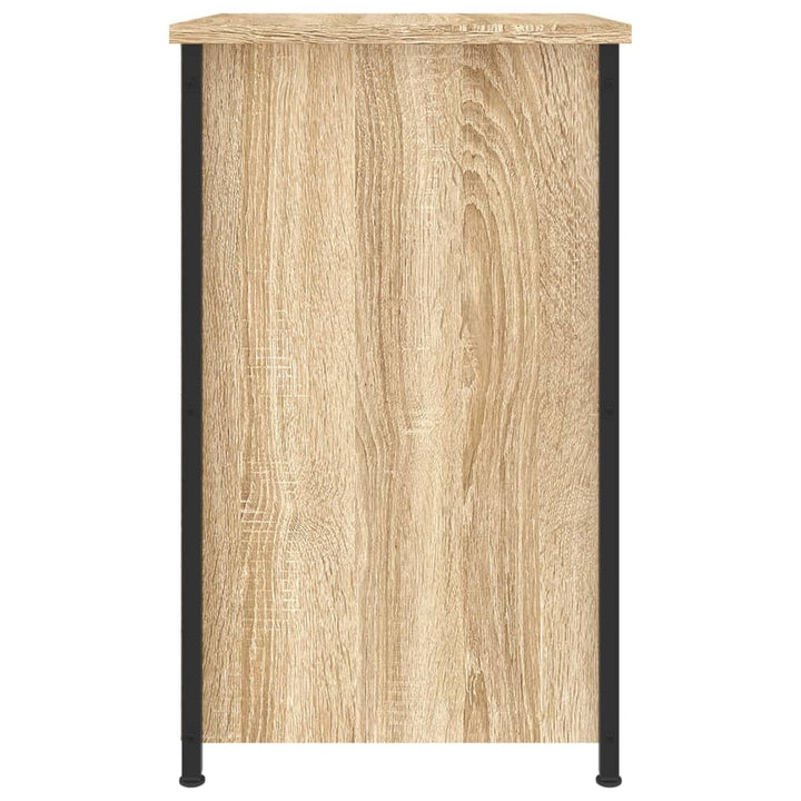 sengeborde 2 stk. 40x36x60 cm konstrueret træ sonoma-eg