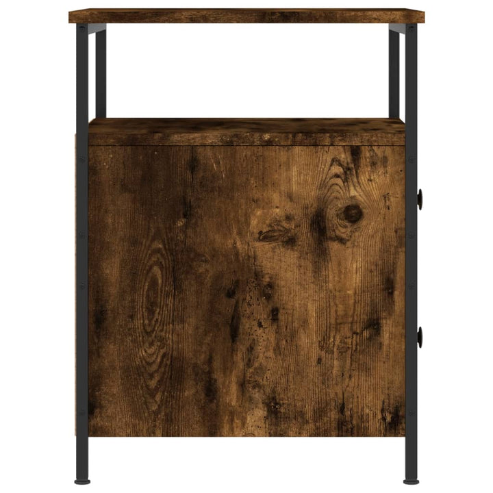 sengebord 44x45x60 cm konstrueret træ røget egetræsfarve