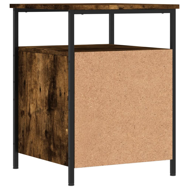 sengebord 44x45x60 cm konstrueret træ røget egetræsfarve