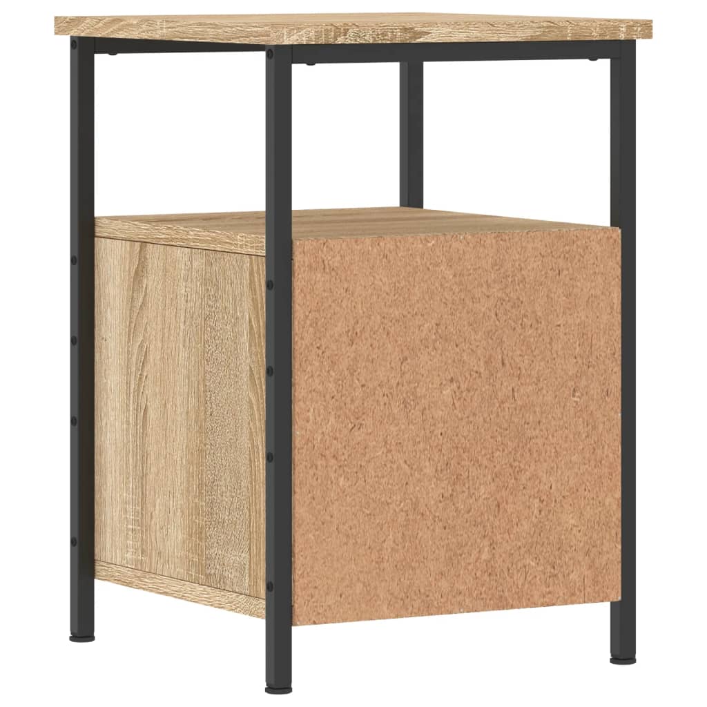 sengebord 34x35,5x50 cm konstrueret træ sonoma-eg