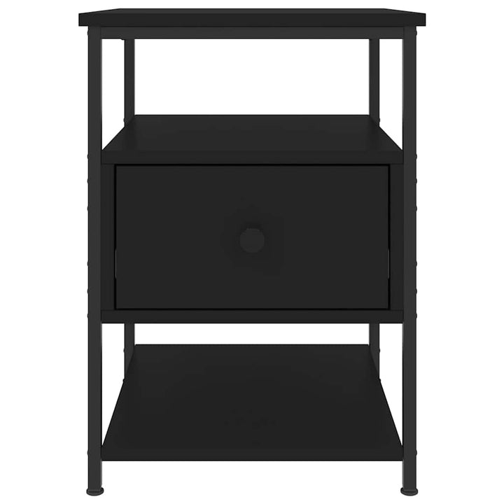 sengeborde 2 stk. 40x42x56 cm konstrueret træ sort